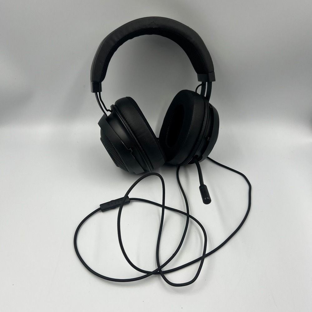 Razer Kraken Wired Gaming Headset Black Over Ear Retractable Mic 3.5mm Jack